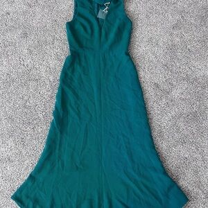 NWT! C/Meo Collective Sample Women’s Green Sleeveless Back Zip Maxi Dress Size S